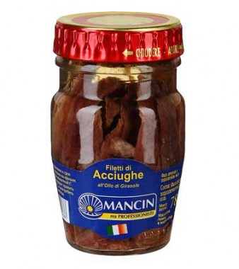 Анчоусы филе в подсолнечном масле Mancin 78/600 гр